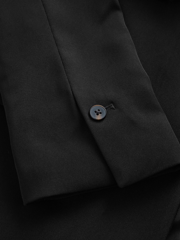 Black Single Breasted Belted Blazer - Image 2 of 4