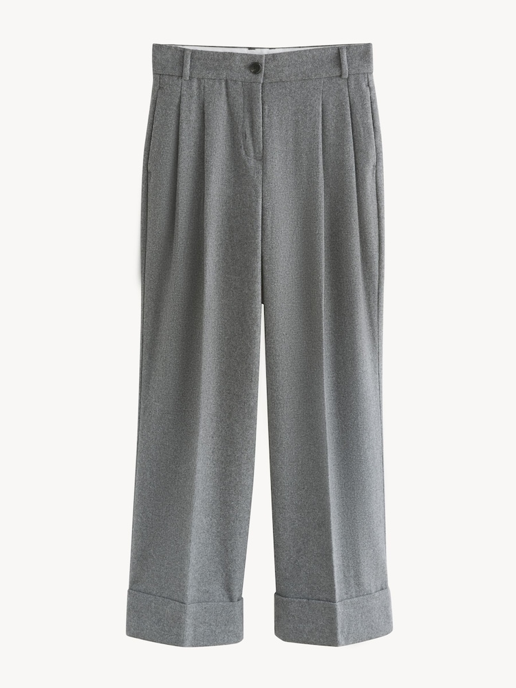 Grey Tabitha Simmons X Next Wool Blend Wide Leg Trousers - Image 1 of 3