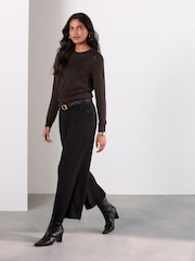 Negro - Falda pantalón de corte sartorial - Imagen 2 de 3