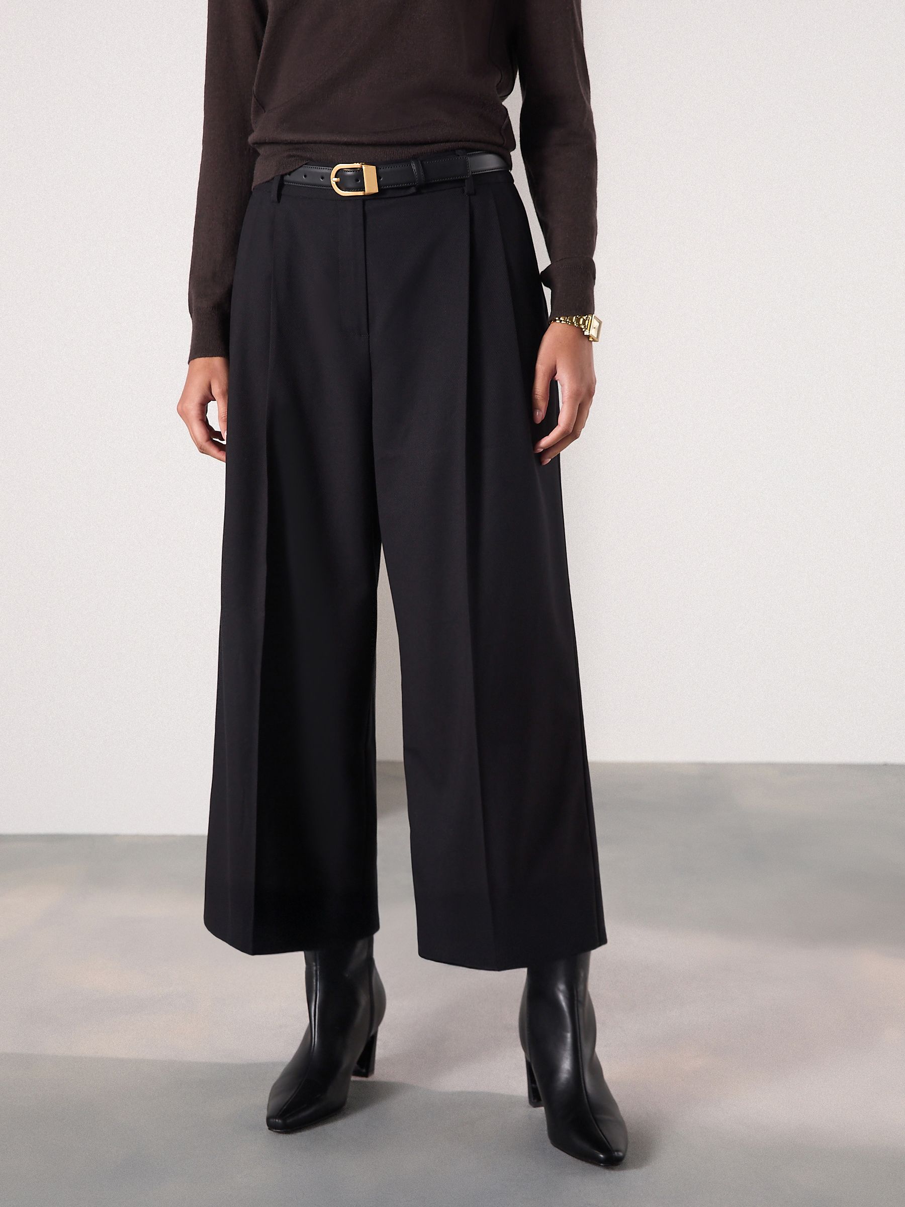 Buy Black Tailored Culottes from Next Romania