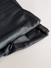 črna - Faux Leather Midi Kilt Skirt - Slika 7 iz 8