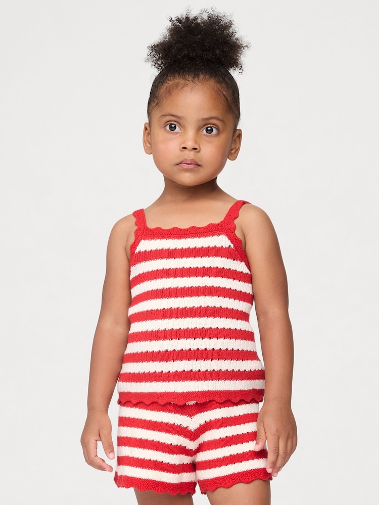 Gap Red Crochet Vest (6mths-5yrs) - Image 1 of 4 Gap Red Crochet Vest (6mths-5yrs) - Image 1 of 4