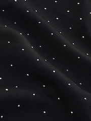 Black Sparkle Stud Embellished Wide Leg Trousers - Image 3 of 3
