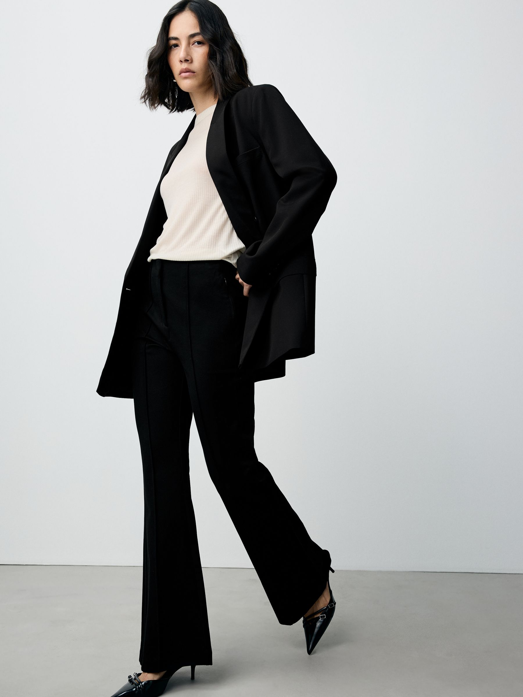 Buy Black Sculpting Bootcut Trousers from the Next UK online shop