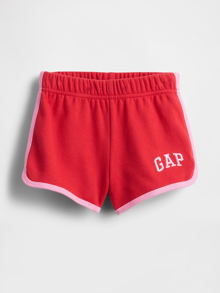 Red - Gap Logo Dolphin Hem Pull On Shorts (6mths-5yrs) - Image 1 of 3