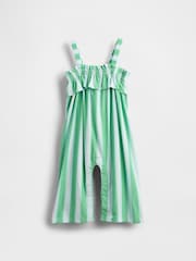 Verde - Gap Poplin Square Neck Ruffle Jumpsuit (6mths-5yrs) - Imagen 2 de 3