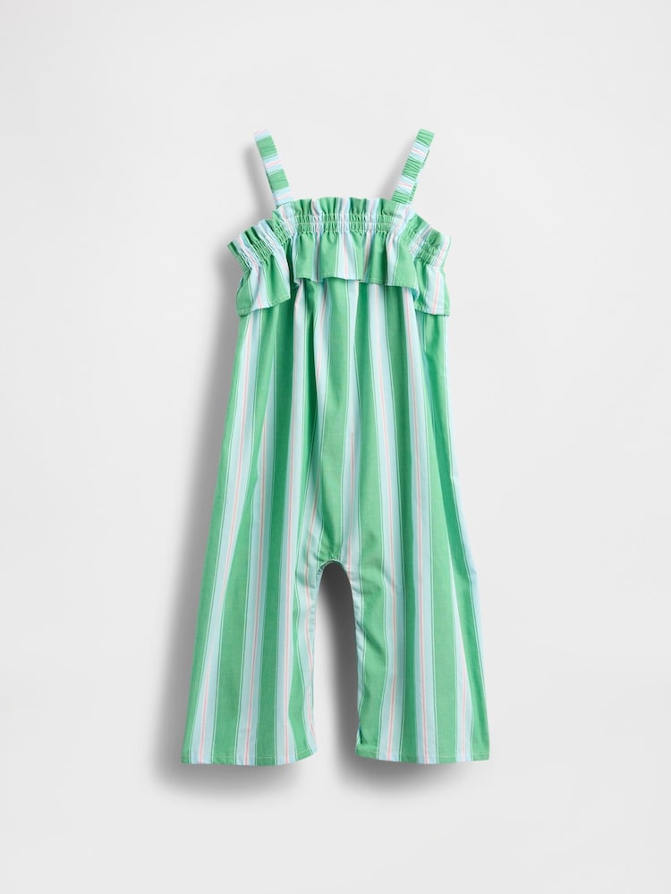 Verde - Gap Poplin Square Neck Ruffle Jumpsuit (6mths-5yrs) - Imagen 3 de 3