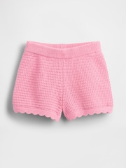 Gap Pink Crochet Shorts (6mths-5yrs) - Image 1 of 2