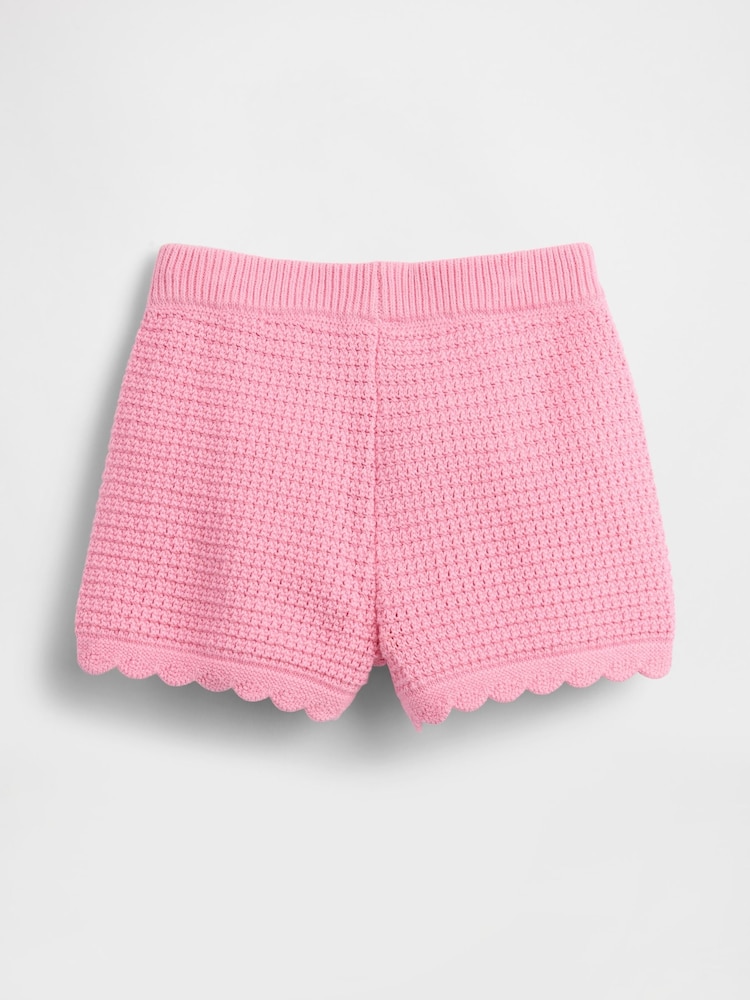 Gap Pink Crochet Shorts (6mths-5yrs) - Image 2 of 2