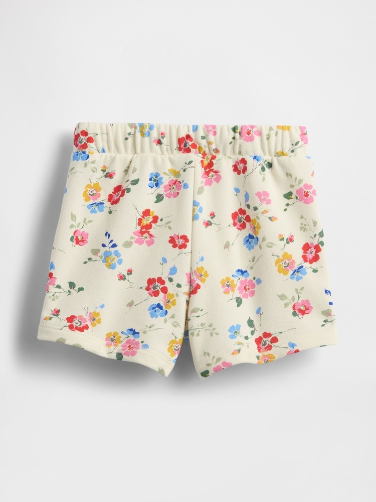Gap Cream Floral Logo Pull On Shorts - Image 2 of 3 Gap Cream Floral Logo Pull On Shorts - Image 2 of 3