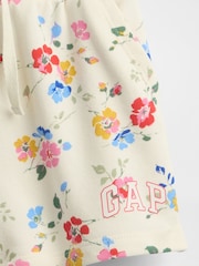 Gap Cream Floral Logo Pull On Shorts (6mths-5yrs) - Image 3 of 3