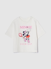 Minnie Mouse blanca - Camiseta de manga corta con gráfico de Disney de Gap (6meses-5años) - Imagen 1 de 2
