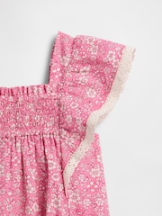 Gap Pink Poplin Flutter-Sleeve Dress (6mths-5yrs) - Image 4 of 4