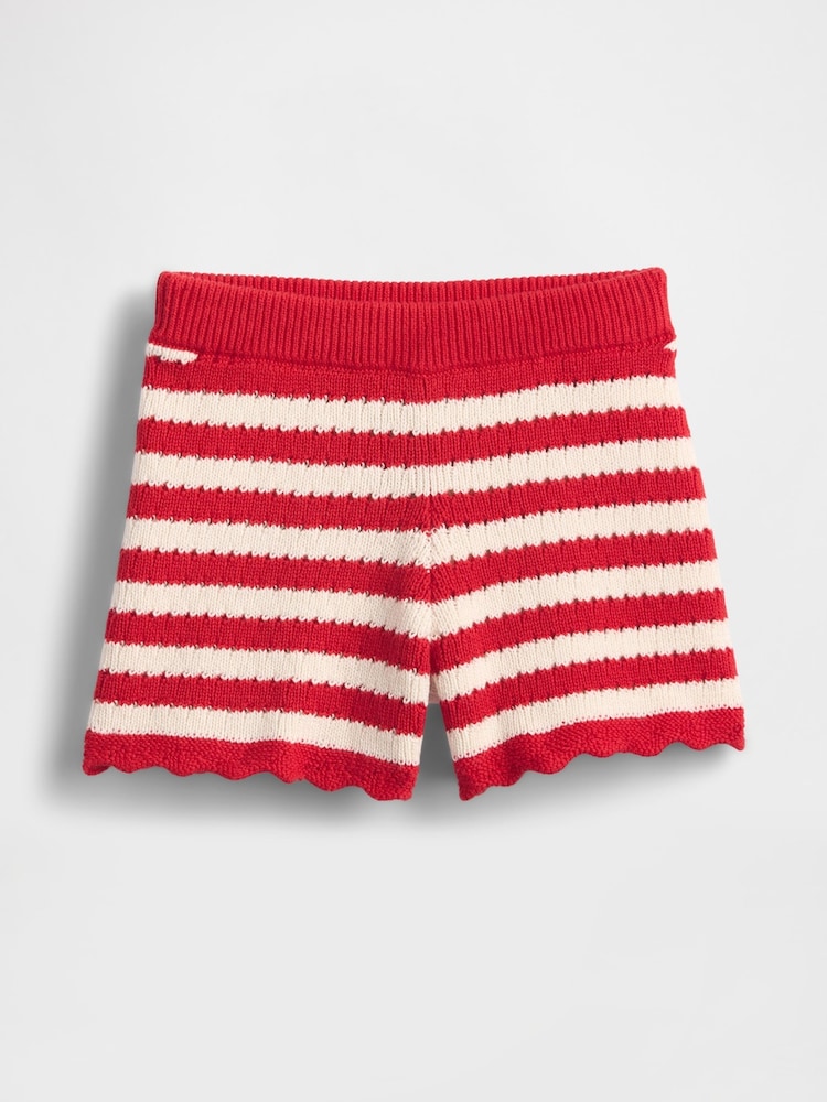 Gap Red Crochet Pull On Shorts (6mths-5yrs) - Image 2 of 3