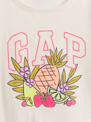 Gap White Fruit Short Sleeve Crew Neck Graphic T-Shirt (6mths-5yrs) - Image 3 of 3