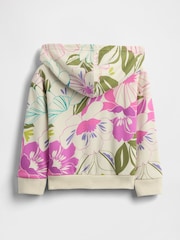 Floral beis - Sudadera con capucha, forro de polar, cremallera y logotipo de Gap (6 meses - 5 años) - Imagen 2 de 3