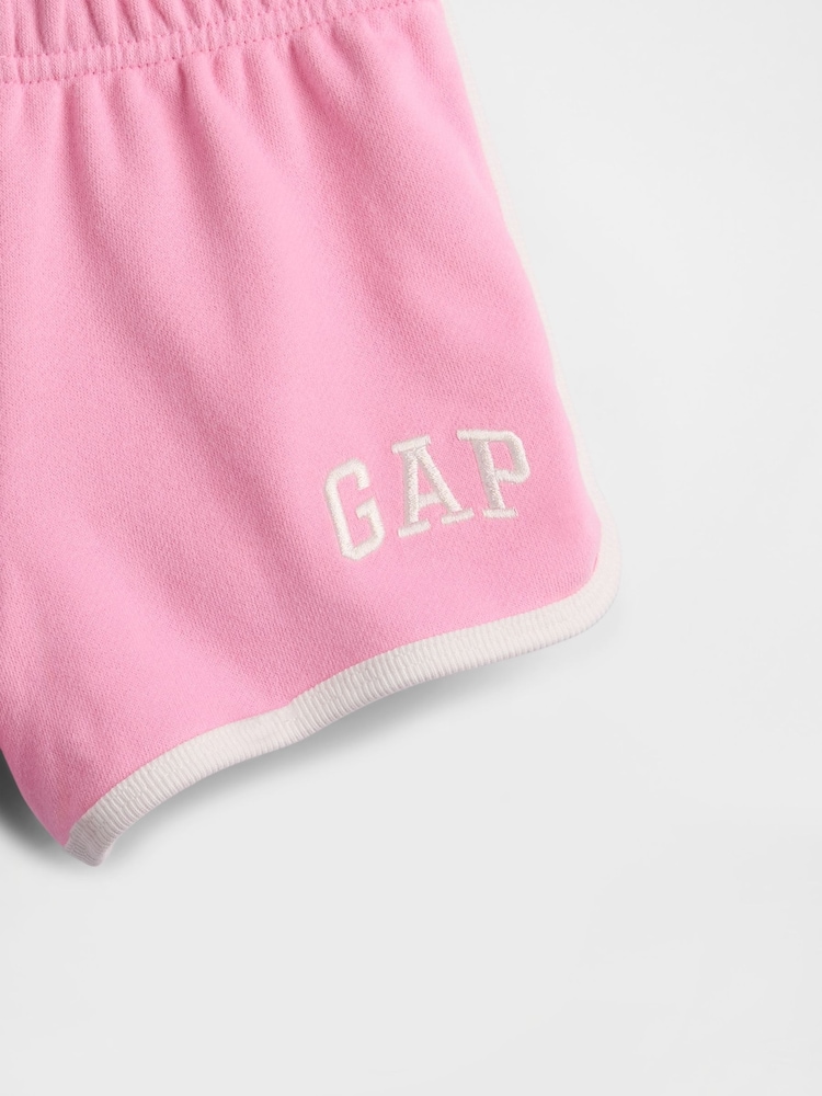 Gap Pink Logo Dolphin Hem Pull On Shorts (6mths-5yrs) - Image 3 of 3