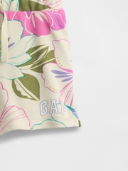 Gap Beige Floral Logo Pull On Shorts - Image 3 of 3