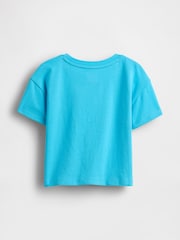 Gap Blue Floral Relaxed Graphic Short Sleeve T-Shirt (6mths-5yrs) - Image 2 of 2