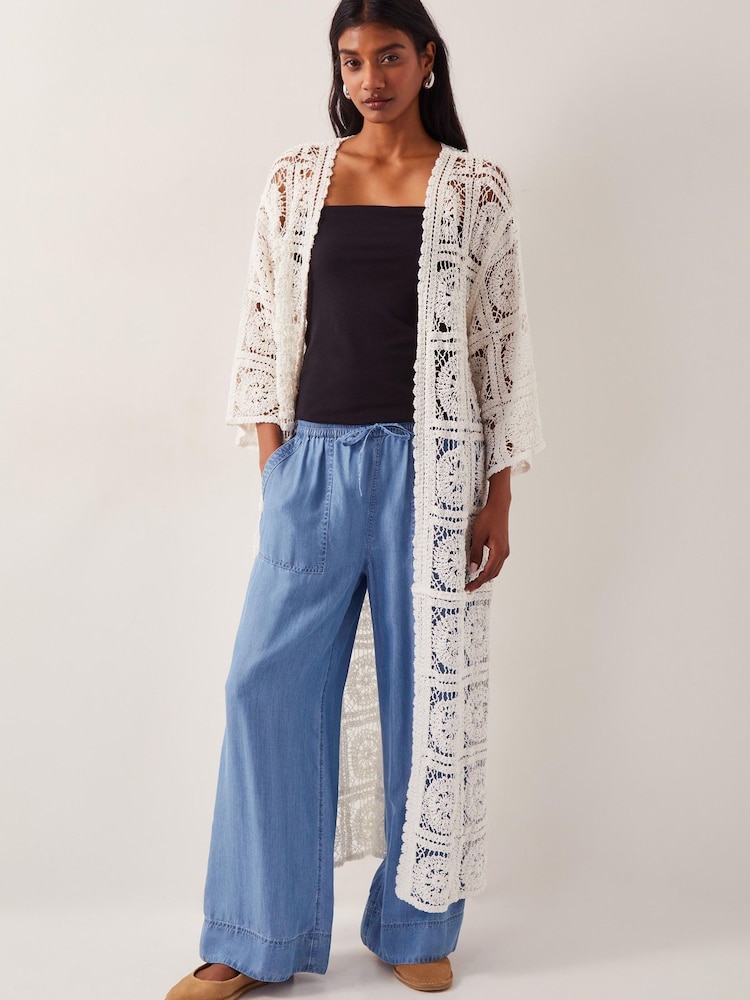 Monsoon Natural Cara Crochet Beach Cover-Up - Image 1 of 4 Monsoon Natural Cara Crochet Beach Cover-Up - Image 1 of 4