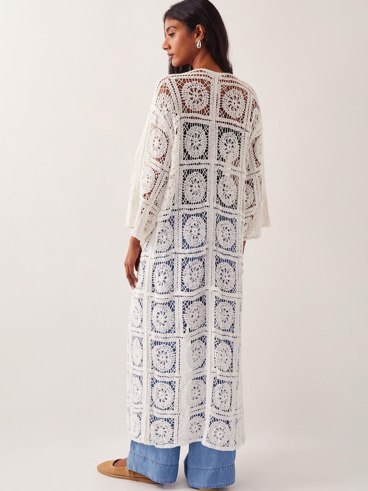 Monsoon Natural Cara Crochet Beach Cover-Up - Image 3 of 4