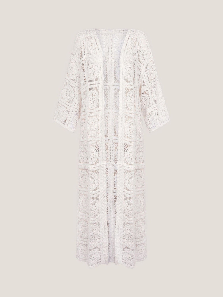 Natur - Monsoon Cara Crochet Beach Cover-Up - Bild 4 von 4