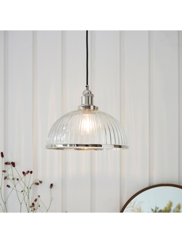 Gallery Home Silver Hansen Pendant Lamp - Image 1 of 7