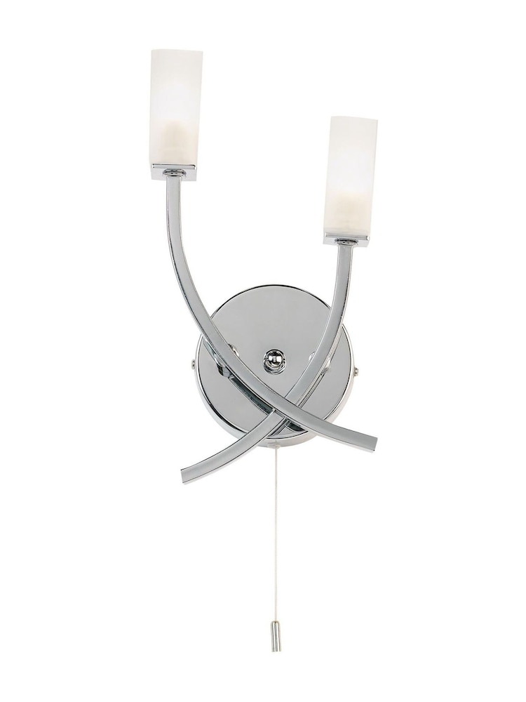 Gallery Home Chrome Havana Wall Light 290x135mm - Image 1 of 1 Gallery Home Chrome Havana Wall Light 290x135mm - Image 1 of 1