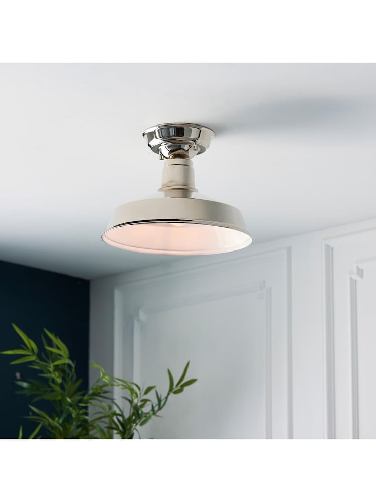Gallery Home Silver Darnell 1 Ceiling Light - Image 1 of 5 Gallery Home Silver Darnell 1 Ceiling Light - Image 1 of 5