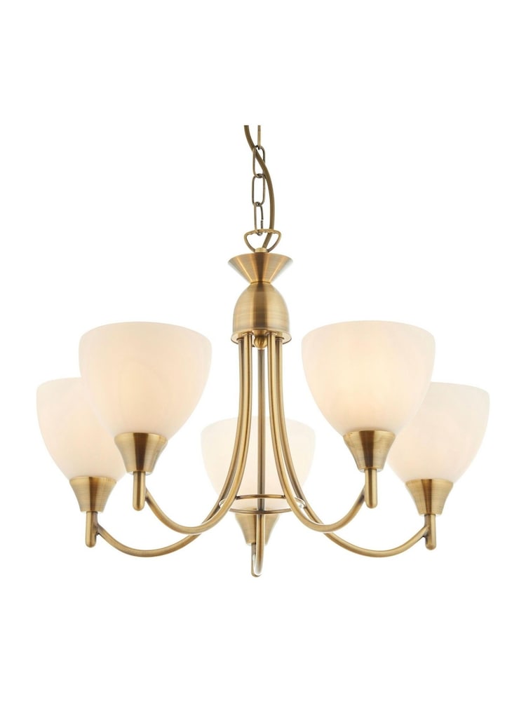 Gallery Home Brass Alder 5 Pendant Antique Light - Image 1 of 1