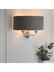 Gallery Home Grey Ruben Brushed Table Lamp - Image 2 of 8