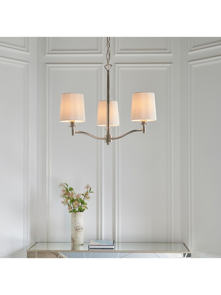 Gallery Home Silver Ortana 3 Pendant Light - Image 2 of 5