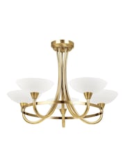 Gallery Home Antique Brass Carlton 5 Ceiling Lamp - Image 1 of 1