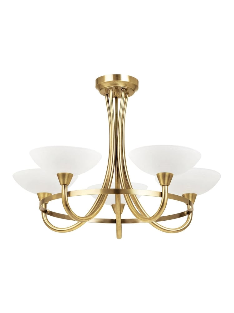 Gallery Home Antique Brass Carlton 5 Ceiling Lamp - Image 1 of 1