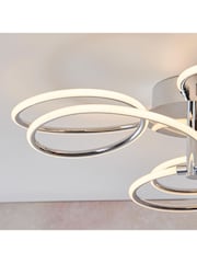 Gallery Home Chrome Eternity Ceiling Light 600mm - Image 2 of 5