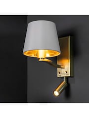 Gallery Home Gold Harvey Wall Light Brushed 285mm - Image 1 of 6