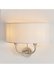Gallery Home Silver Nixon Wall Light Bright Nickel - Image 2 of 6