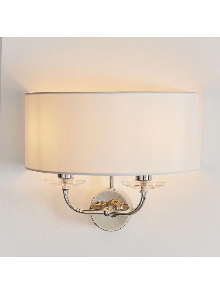 Gallery Home Silver Nixon Wall Light Bright Nickel - Image 2 of 6