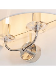 Gallery Home Silver Nixon Wall Light Bright Nickel - Image 3 of 6