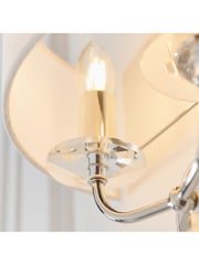 Gallery Home Silver Nixon Wall Light Bright Nickel - Image 5 of 6