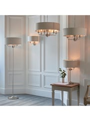 Gallery Home Natural Harrington 3 Floor Light Chrome - Image 1 of 7