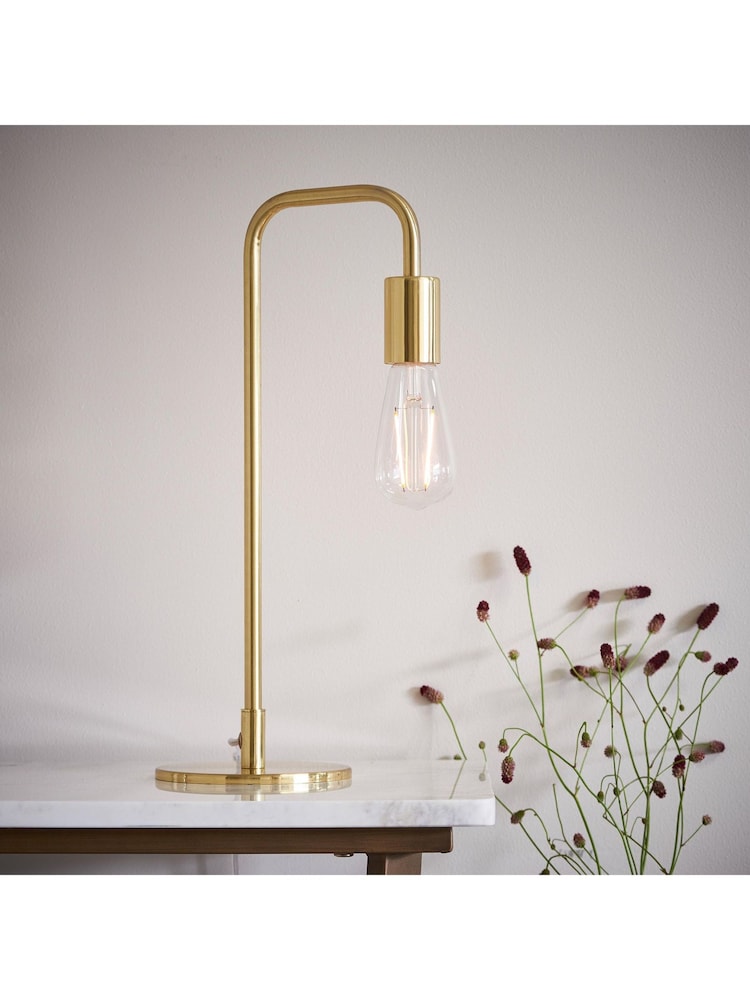 Gallery Home Gold Ruben Brushed Table Lamp - Image 2 of 5