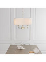 Gallery Home Brushed Brass Nixon 3 Pendant Light - Image 1 of 8