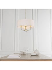 Gallery Home Brushed Brass Nixon 3 Pendant Light - Image 2 of 8