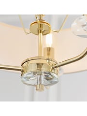 Gallery Home Brushed Brass Nixon 3 Pendant Light - Image 3 of 8
