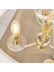 Gallery Home Brushed Brass Nixon 3 Pendant Light - Image 5 of 8