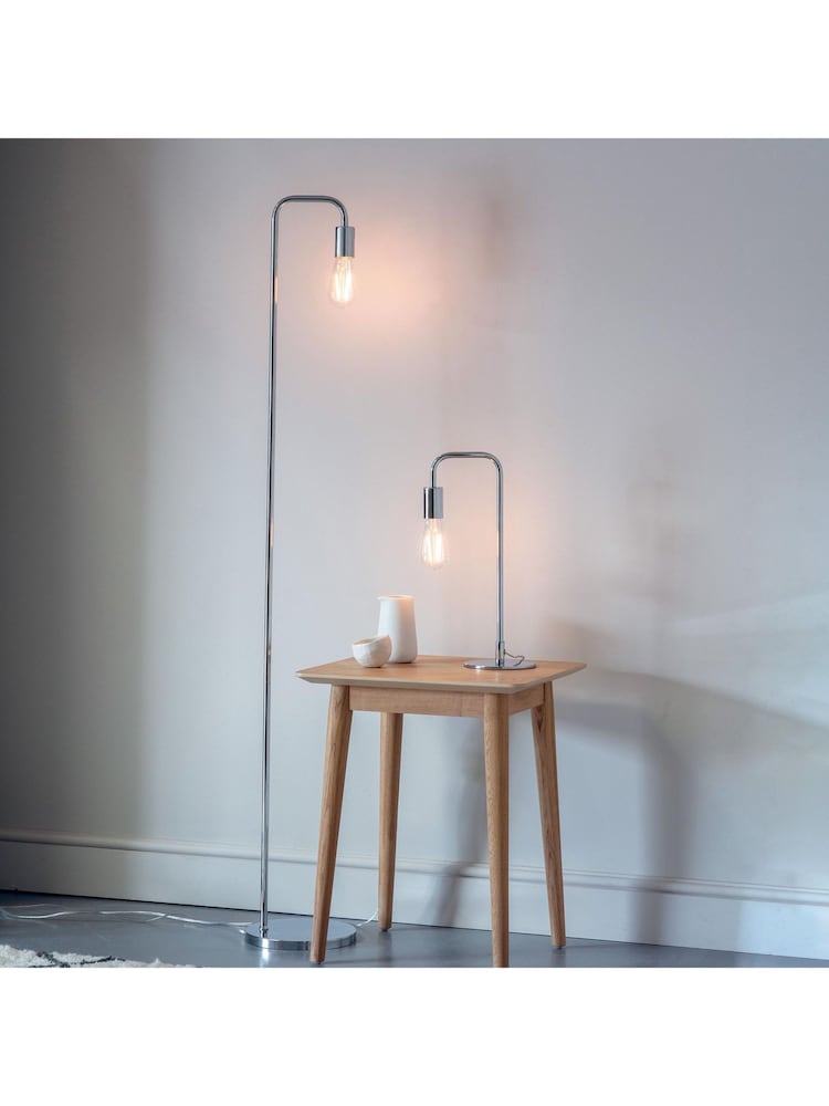 Gallery Home Chrome Ruben Table Lamp - Image 1 of 7