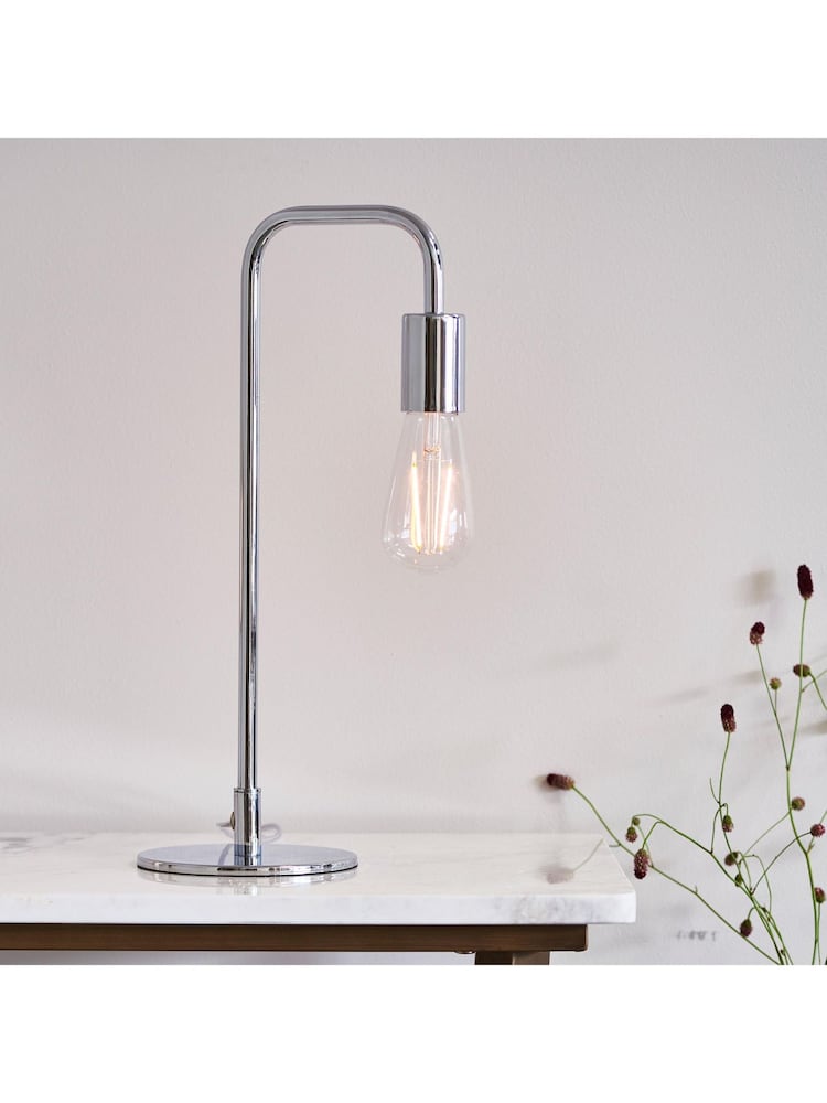 Gallery Home Chrome Ruben Table Lamp - Image 2 of 7