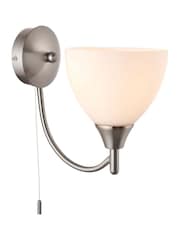 Gallery Home Chrome Alder 1 Wall Light Satin - Image 1 of 1