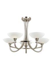 Gallery Home Chrome Carlton 5 Satin Ceiling Lamp - Image 1 of 1